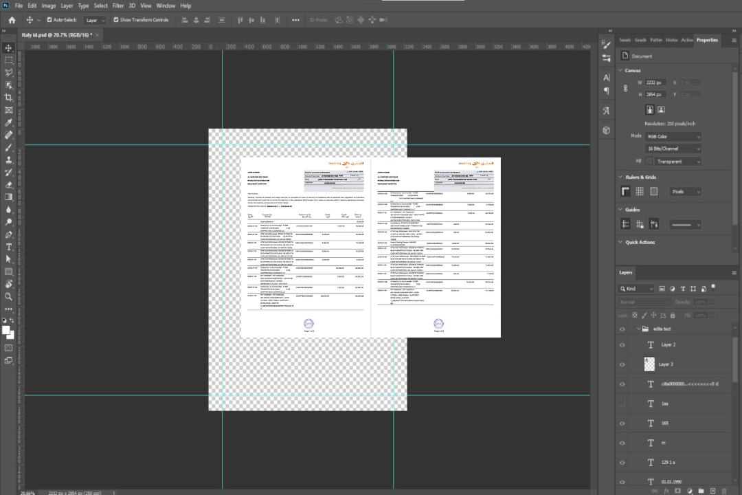 Modèle Word et PDF de relevé de compte EAU Mashreq, 2 pages template Modèle Word et PDF de relevé de compte EAU Mashreq, 2 pages template
